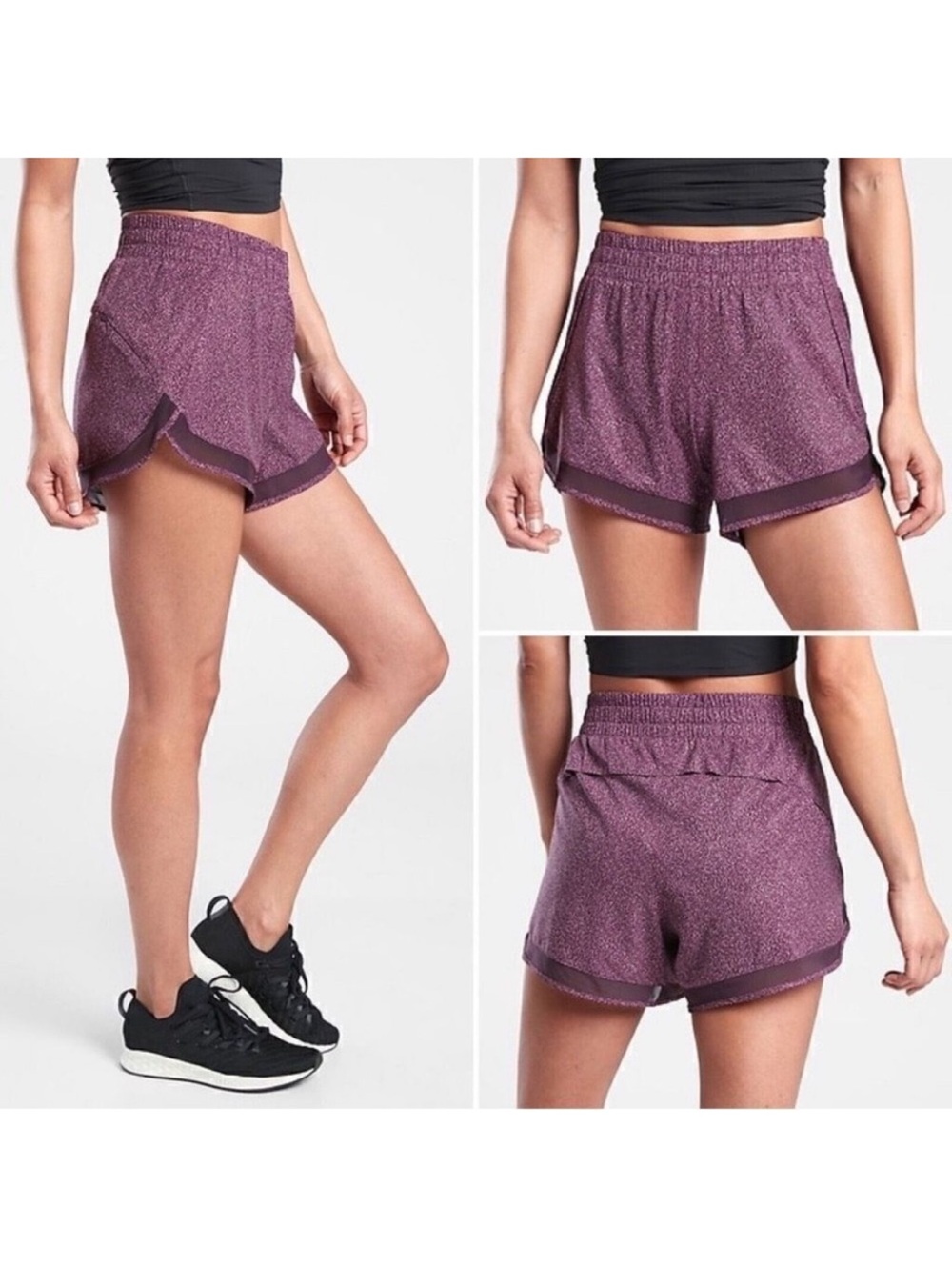 Athleta Printed Mesh Racer Run Short 4" Size 1X Athletic NEW